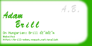 adam brill business card